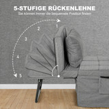 Krevet na rasklapanje 4 u 1 188 × 75 × 38 cm, siva