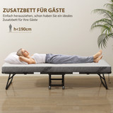 Sklopivi krevet za goste 200 × 80 × 42,5 cm, bijelo-crni