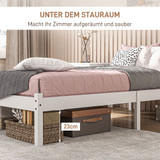 Krevet 208 × 96 × 70 cm s uzglavljem i podnicom, bijeli