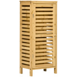 Ormarić za kupatilo s lamelnim vratima 30 × 19,9 × 70 cm, prirodni bambus