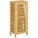 Ormarić za kupatilo s lamelnim vratima 30 × 19,9 × 70 cm, prirodni bambus