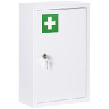 Ormarić za lijekove s 3 police i bravom 30 × 14 × 46 cm, bijeli