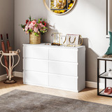 Komoda sa 6 ladica 112 × 34 × 75 cm, bijela