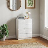 Komoda s 4 ladice 60 × 40 × 85 cm, sjajno bijela