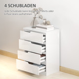 Komoda s 4 ladice 60 × 40 × 85 cm, sjajno bijela