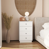 Komoda s 4 ladice 47 × 29 × 75 cm, bijela