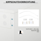 Komoda s 2 ladice i push-click otvaranjem 117 × 36 × 74 cm, bijela