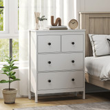 Komoda s 4 ladice 74 × 35 × 97 cm, bijela