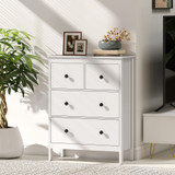 Komoda s 4 ladice 74 × 35 × 97 cm, bijela