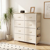 Komoda s 8 tekstilnih ladica 80 × 30 × 94,5 cm, bež