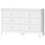 Komoda sa 6 ladica 118 × 39,5 × 75,5 cm, bijela
