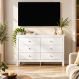 Komoda sa 6 ladica 118 × 39,5 × 75,5 cm, bijela