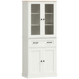 Kuhinjski ormar s policama i ladicom 76 × 40 × 182,5 cm, krem