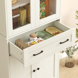 Kuhinjski ormar s policama i ladicom 76 × 40 × 182,5 cm, krem