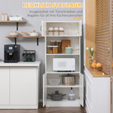 Kuhinjski ormar u seoskom stilu s 4 vrata 70 × 40 × 170 cm, bijeli