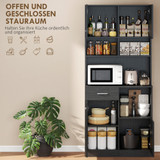 Kuhinjski ormar s ladicom i vratima s tihim zatvaranjem 80 × 35 × 180 cm, crni