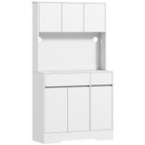 Kuhinjski ormar s 6 vrata i 2 ladice 100 × 38 × 180 cm, bijeli