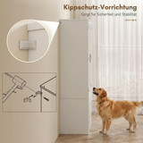 Kuhinjski ormar s 2 ladice i 8 polica na vratima 60 × 40 × 159 cm, bijeli