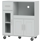 Kuhinjski ormar na točkićima s ladicom 80 × 40 × 88,7 cm, siva