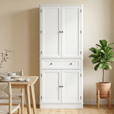 Kuhinjski ormar s 4 vrata i ladicom 80 × 39,5 × 186,4 cm, bijeli