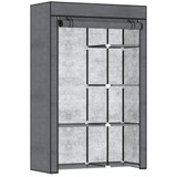 Ormar od tkanine s 6 polica i šipkom 103 × 43 × 162,5 cm, tamnosiva