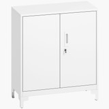 Metalni kancelarijski ormar s zaključavanjem 80 × 35 × 91 cm, bijeli