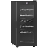 Frižider za vino za 18 boca, 5–18 °C, crni