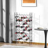 Polica za vino za 60 boca 63 × 20,5 × 118 cm, crna