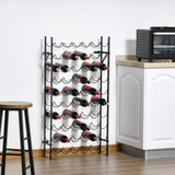 Polica za vino za 60 boca 63 × 20,5 × 118 cm, crna