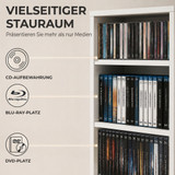Polica za CD i DVD s 9 nivoa 33 × 24 × 140 cm, bijela