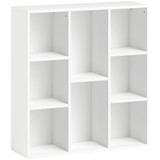 Polica za knjige s 8 pretinaca 74,3 × 24 × 80 cm, bijela
