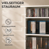 Polica za CD i DVD s 8 pretinaca 58 × 24 × 126,3 cm, bijela