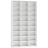 Polica za CD i DVD s 27 pretinaca 100 × 24 × 175 cm, bijela