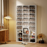 Polica za CD i DVD s 27 pretinaca 100 × 24 × 175 cm, bijela