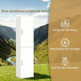 Polica za knjige s vratima i 5 nivoa 40 × 35 × 180 cm, bijela