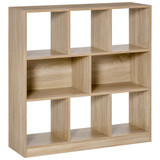 Polica za knjige s 8 pregrada 97,5 × 30 × 100 cm, boja hrasta