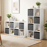 Polica s 8 pretinaca i 4 tkaninske ladice 105,9 × 30 × 53,7 cm, bijela