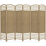 Paravan sa 6 panela 240 × 1,5 × 170 cm, boja prirodnog drveta