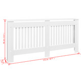 Pokrov za Radijator Bijeli MDF 172 cm