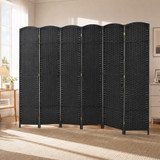 Paravan sa 6 panela 240 × 1,6 × 170 cm, crni