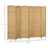 Paravan sa 6 panela 240 × 1,6 × 170 cm, boja prirodnog drveta