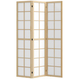 Sklopivi paravan s 3 panela 120 × 170 cm, boja drveta
