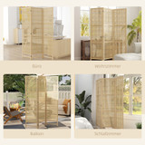 Paravan s 3 panela 135 × 1,7 × 180 cm, boja prirodnog drveta