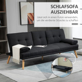 Sofa na razvlačenje s podesivim naslonom i sklopivim stolićem, siva