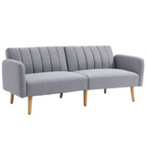 Sofa na razvlačenje, dvosjed s podesivim naslonima, svijetlosiva