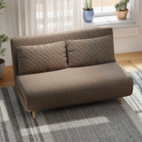 Sofa na razvlačenje s podesivim naslonom u 3 položaja, boja kafe
