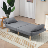 Sofa na razvlačenje trosjed s podesivim naslonom, siva