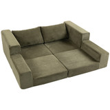 Sofa na razvlačenje 4 u 1 s dva jastuka, zelena