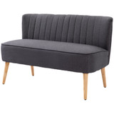 Sofa dvosjed s mekim jastučenjem, tamnosiva