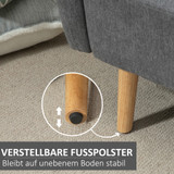 Sofa dvosjed s 2 jastuka, siva baršunasta presvlaka